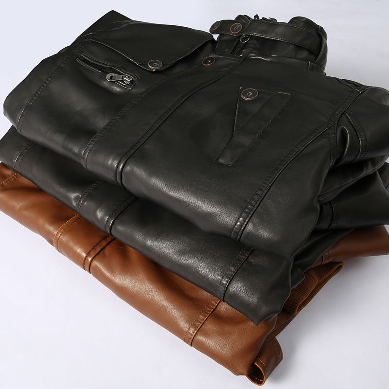 motorcycle washed leather