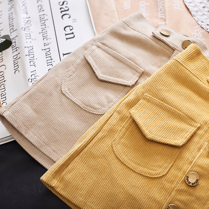 Mädchen Cordrock für den Frühling – Koreanisches Design
