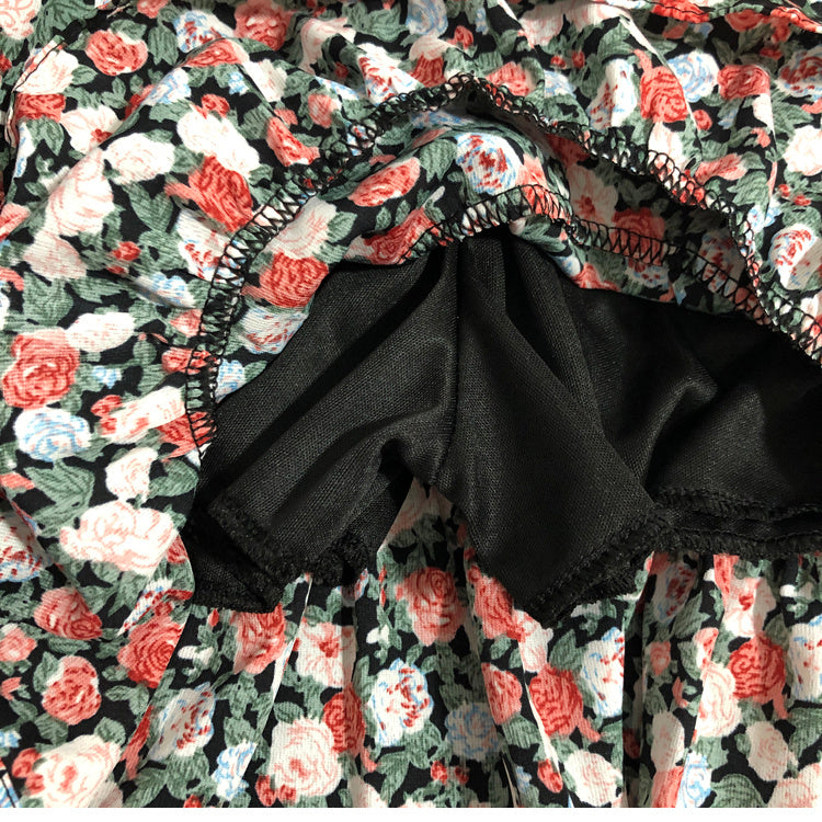 Modischer Damenrock mit Gänseblümchen-Muster und Lotusblatt-Design