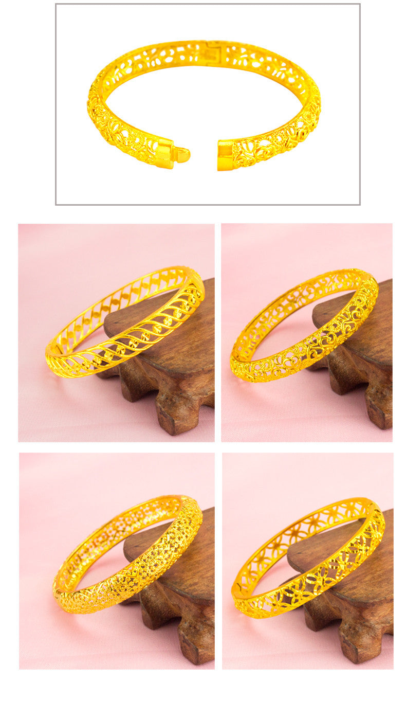 Pulsera infantil vietnamita bañada en oro y arena - elegancia para los más pequeños