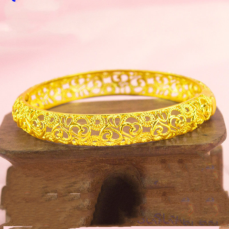 Pulsera infantil vietnamita bañada en oro y arena - elegancia para los más pequeños