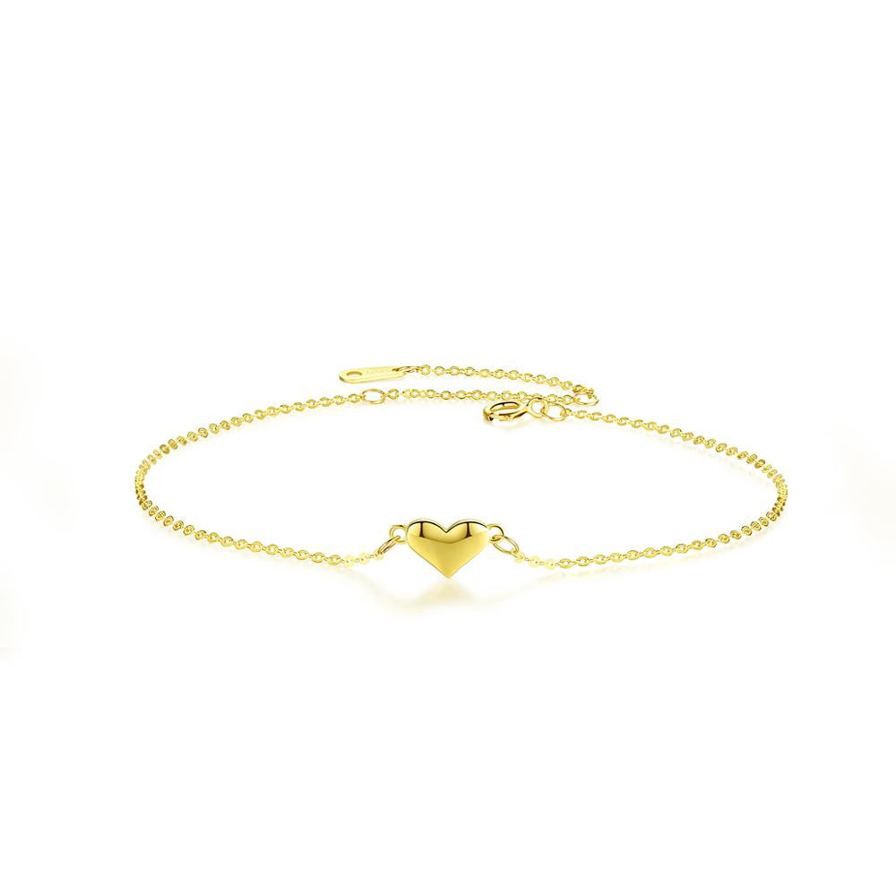 Einfaches 14K Gelbgold Damen Armband