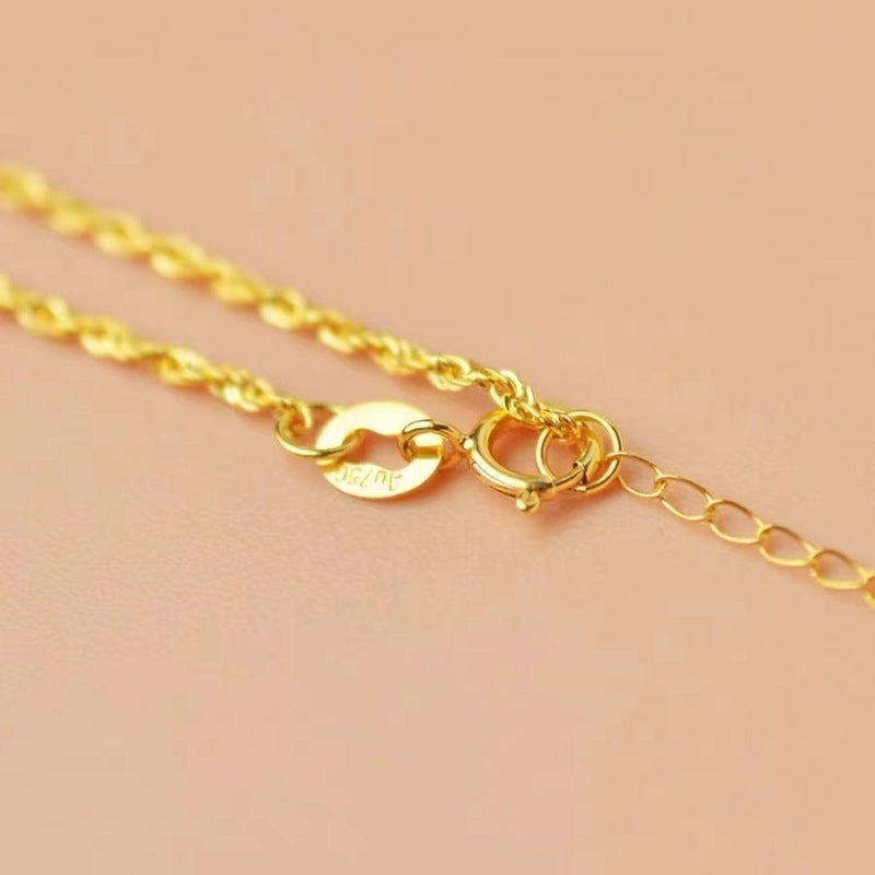 Gold Hanfseil-Armband Hohl