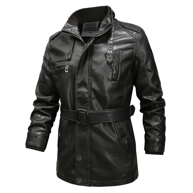 motorcycle washed leather