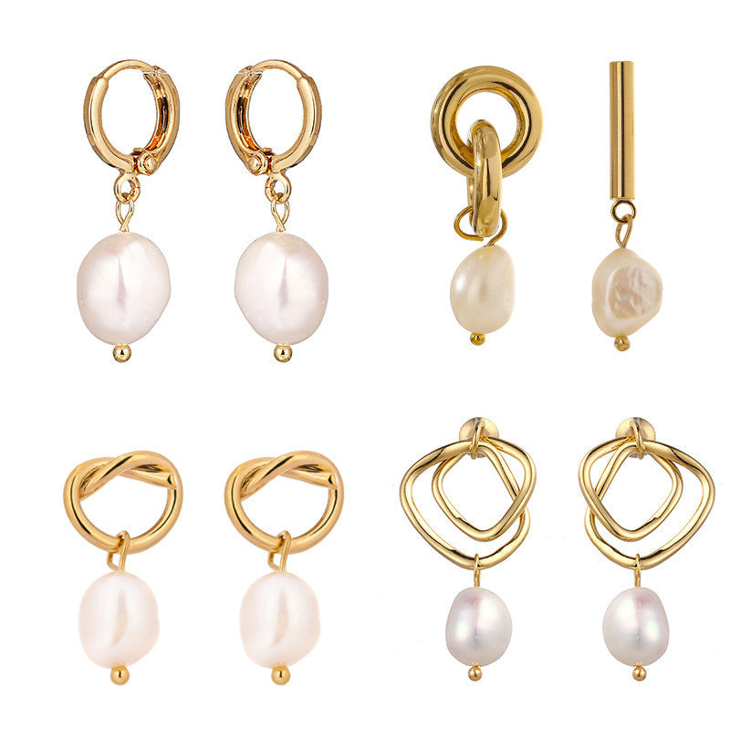 Pendientes Pendientes Círculo Temperamento Oro 14K