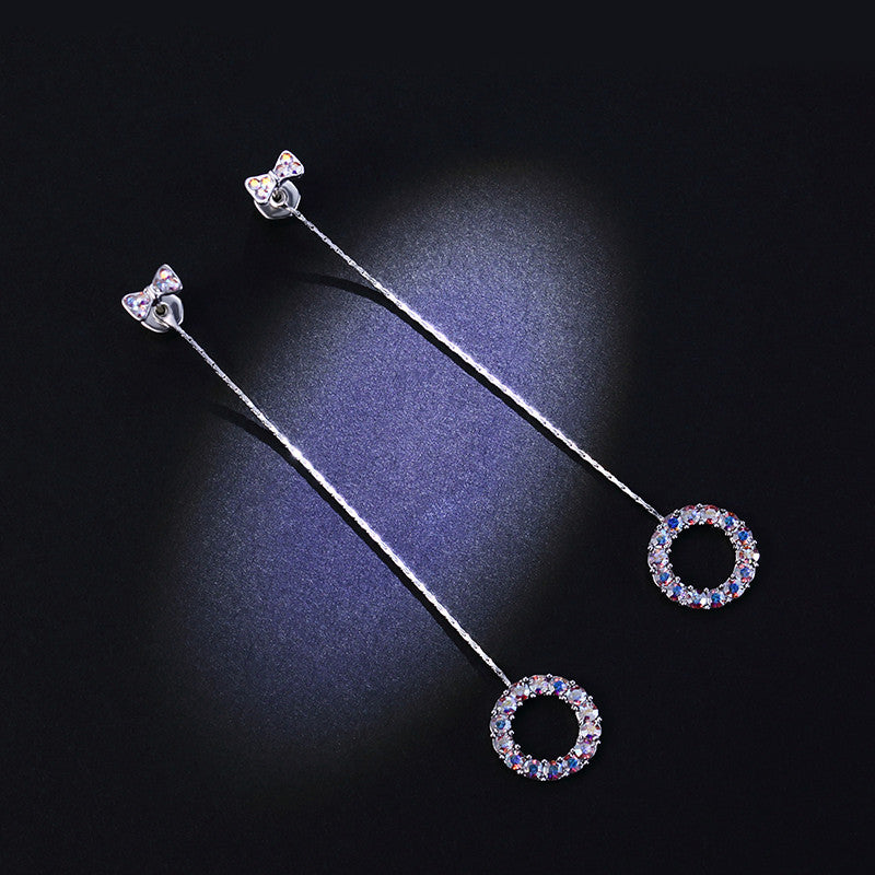 Pendientes largos de péndulo para mujer