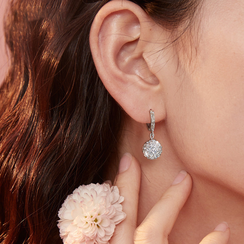 Rhinestone Earrings Summer Earrings in S925 Silver Style