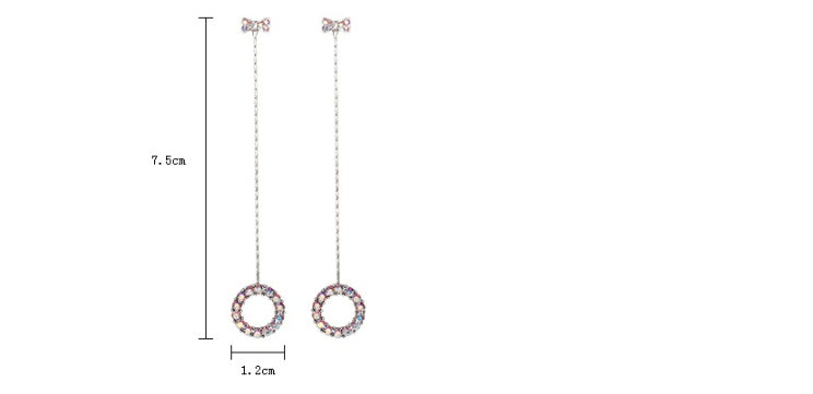 Pendientes largos de péndulo para mujer