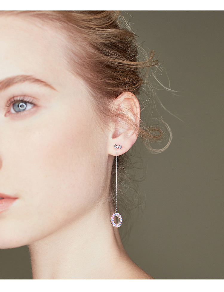 Pendientes largos de péndulo para mujer