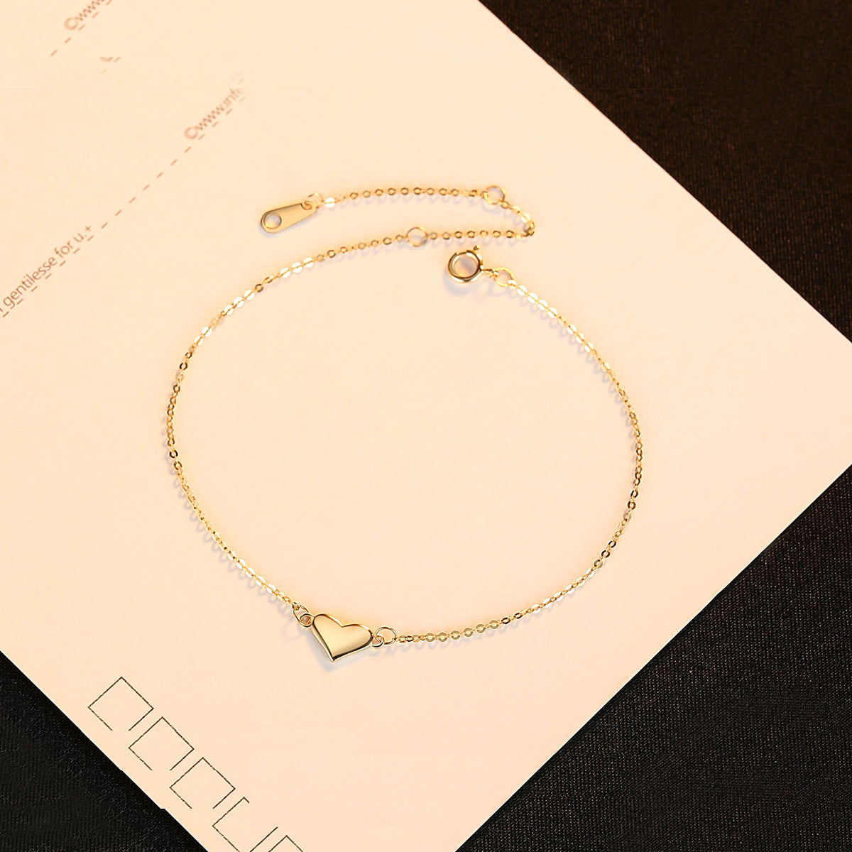 Einfaches 14K Gelbgold Damen Armband