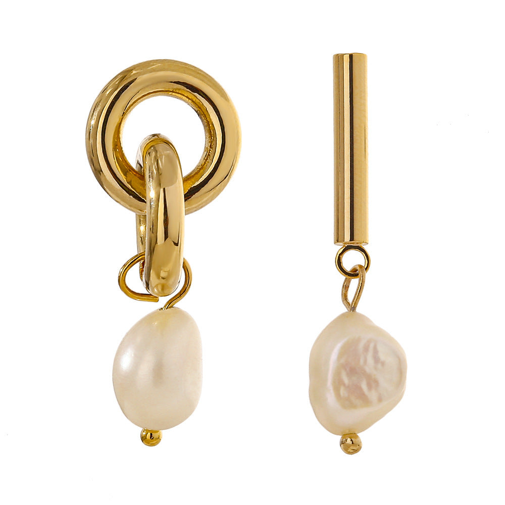 Pendientes Pendientes Círculo Temperamento Oro 14K