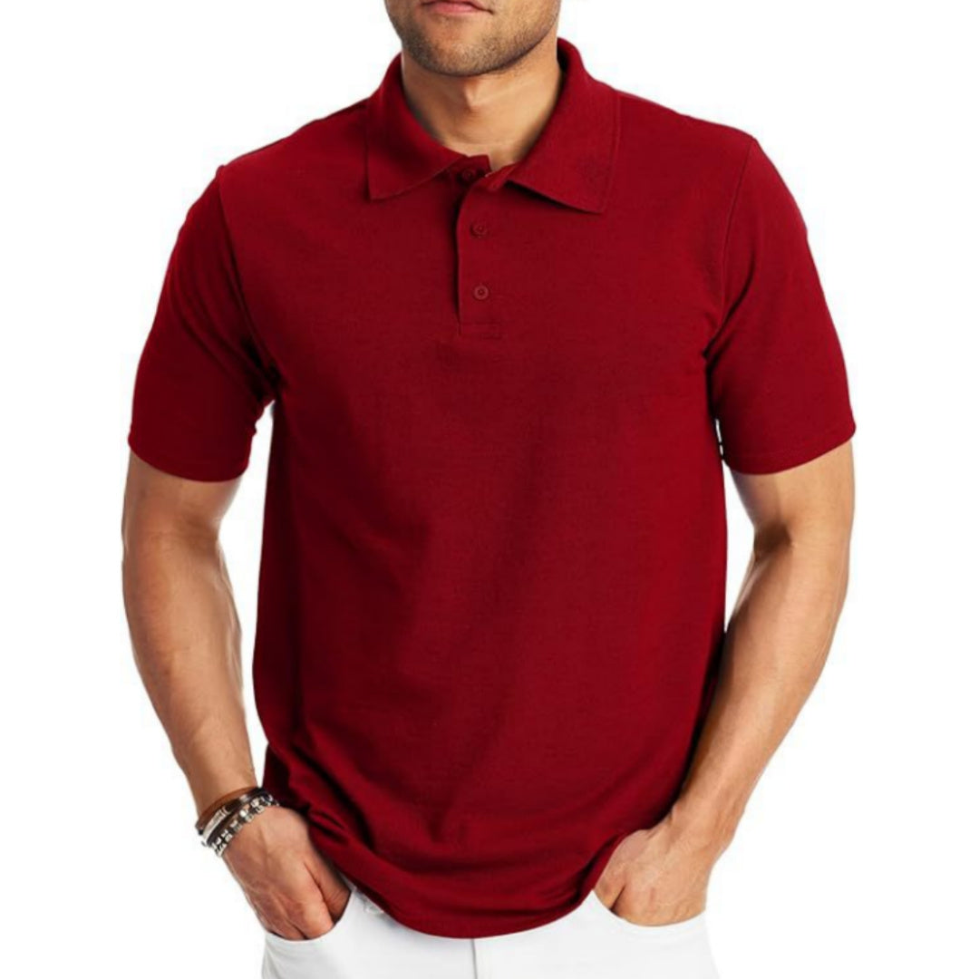 Polo de hombre holgado y sencillo con manga corta.