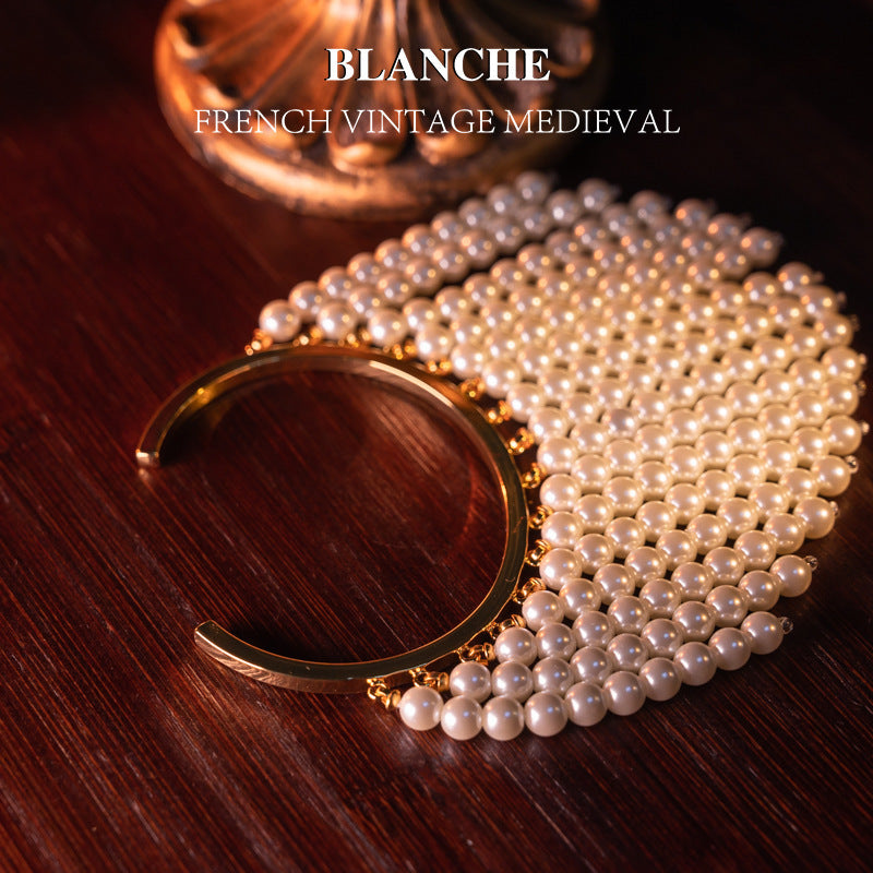 Pulsera Retro Elegante de Cuentas de Vidrio con Borlas - Gracia y Estilo