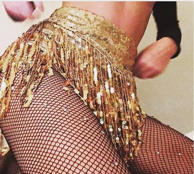 Hot Doof Babe – Heiße Quasten-Pailletten-Hotpants
