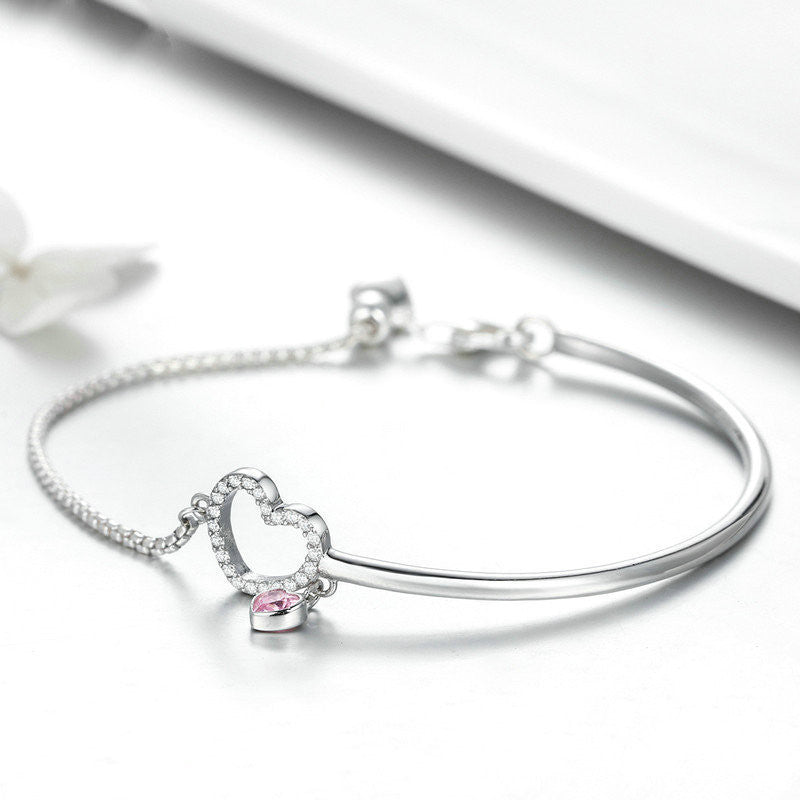 Herzförmiges Damenarmband aus Sterlingsilber – Eleganz für jeden Anlass
