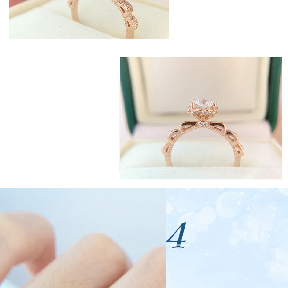 Moissanit-Champagner-Gold-Diamantring – Ethnischer Stil für Damen