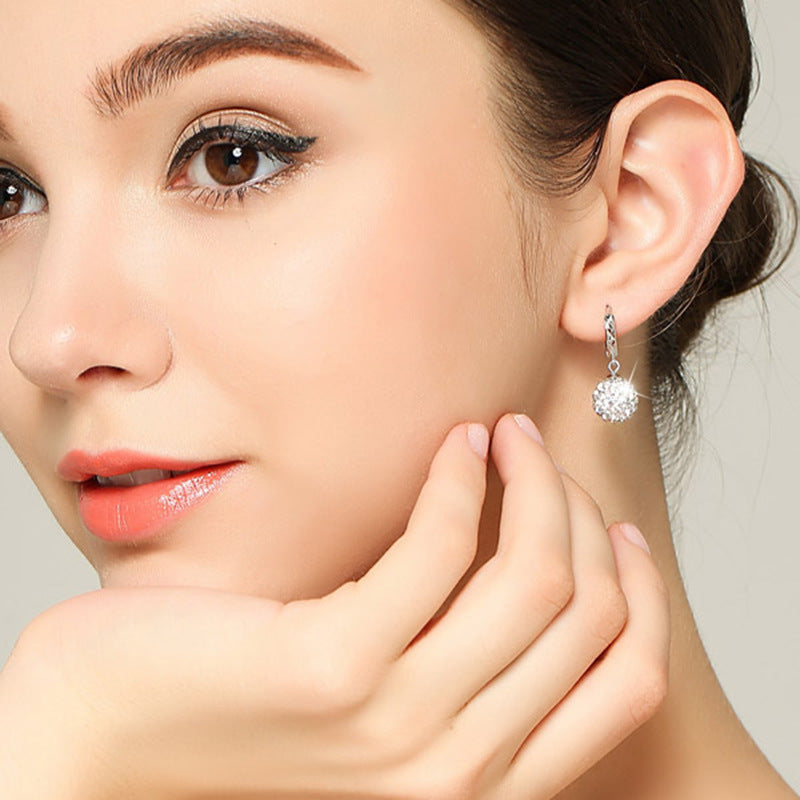 Rhinestone Earrings Summer Earrings in S925 Silver Style