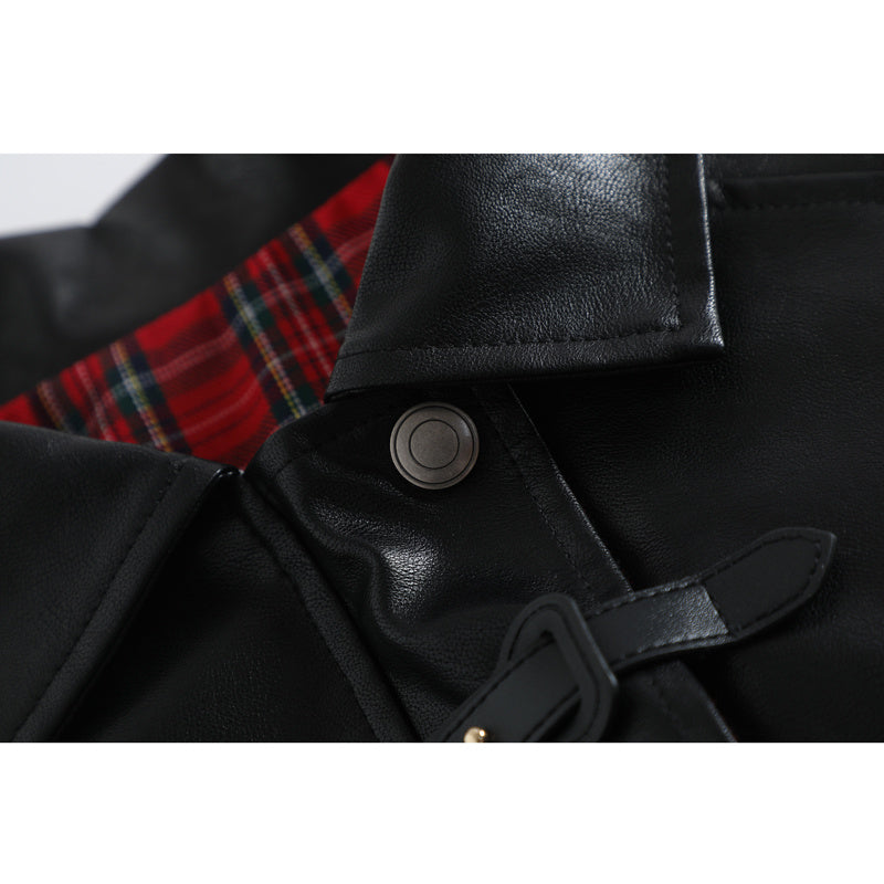 Plaid Stitching Jacket, Coat, Double-Sided