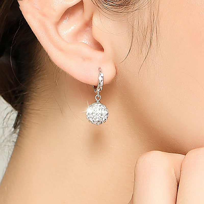 Rhinestone Earrings Summer Earrings in S925 Silver Style
