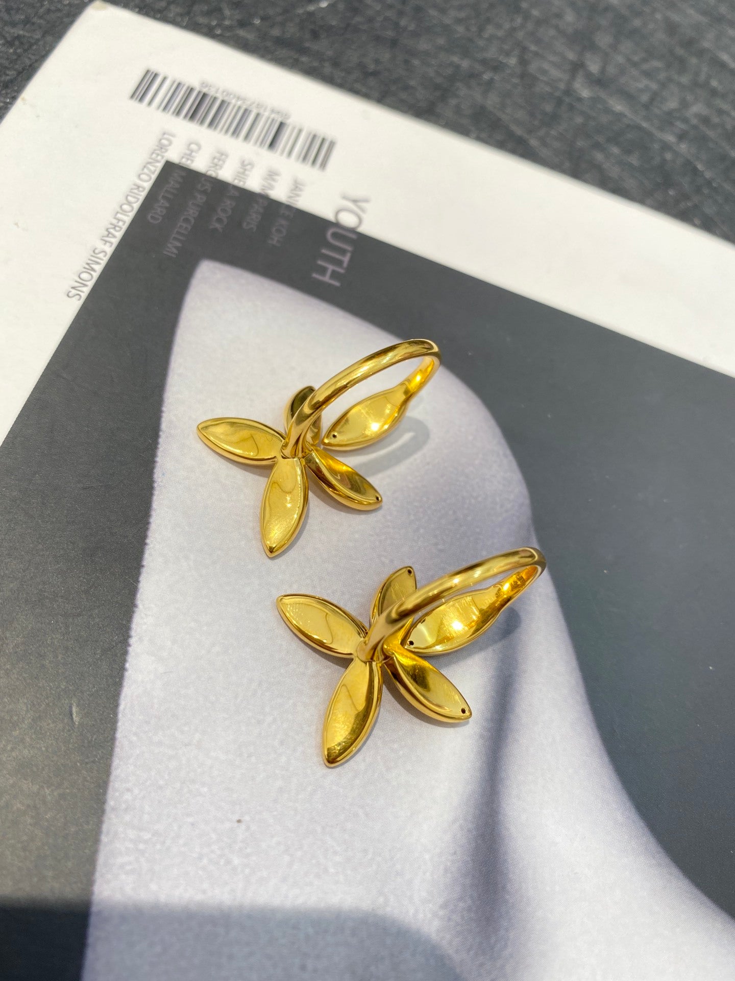 999 pure gold butterfly flower ring – elegance made of pure gold
