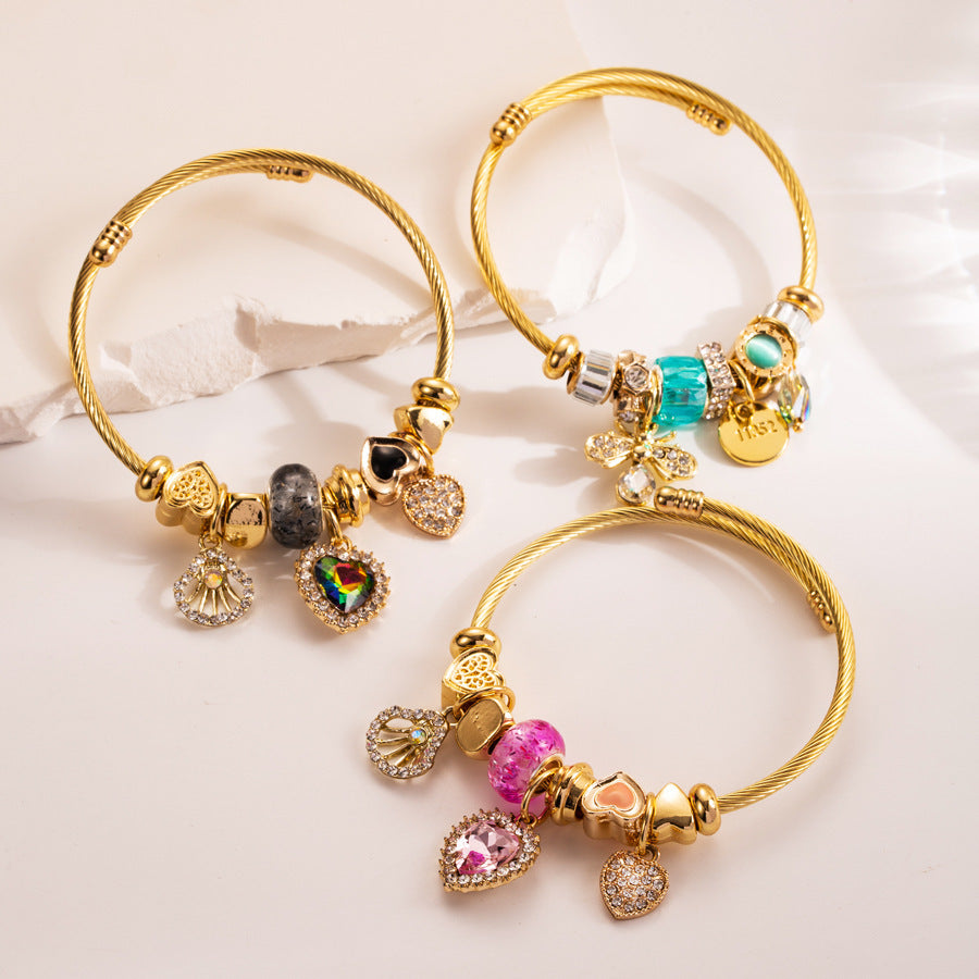 Gold Titanstahl Edelstahl Armband