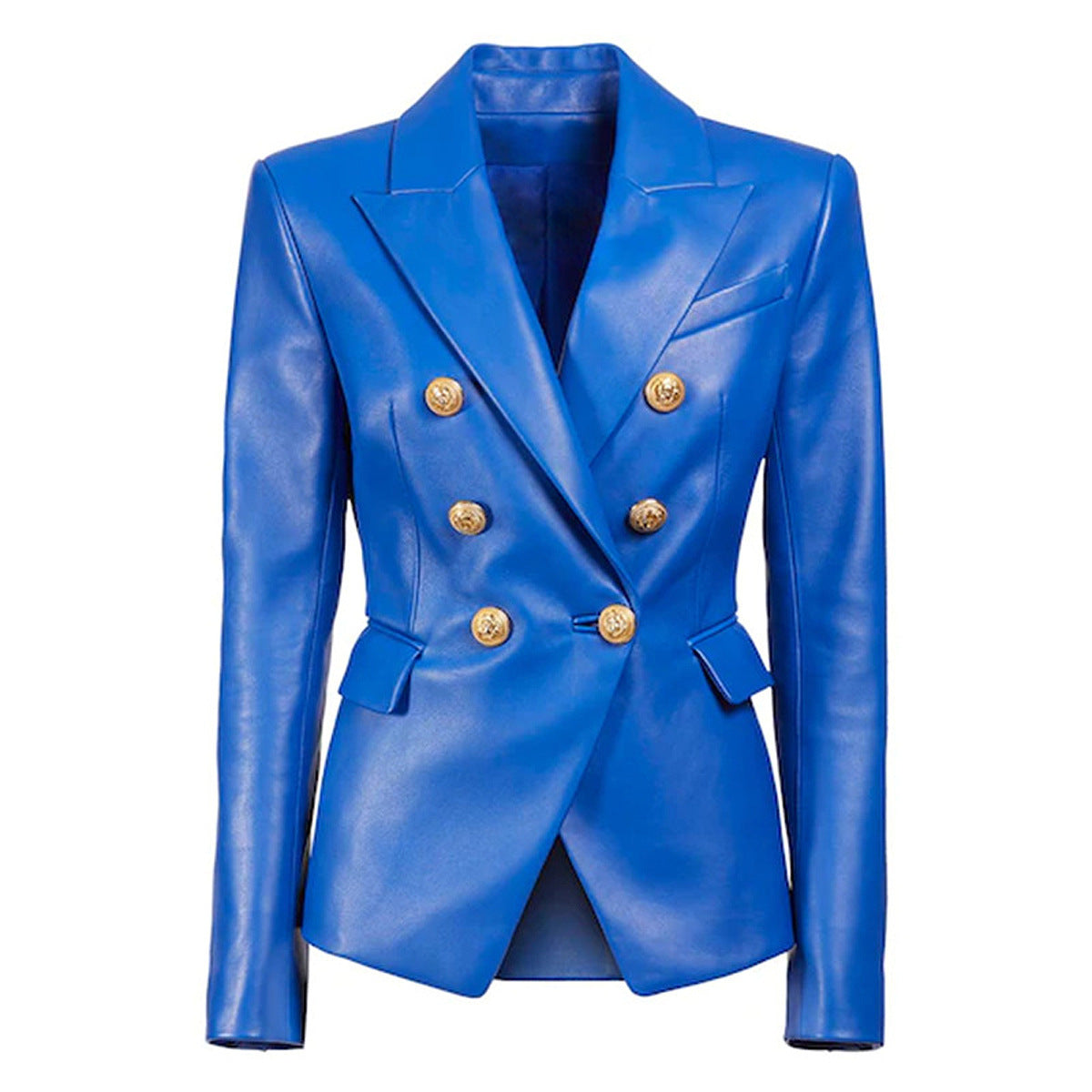 women's suit-style leather jacket