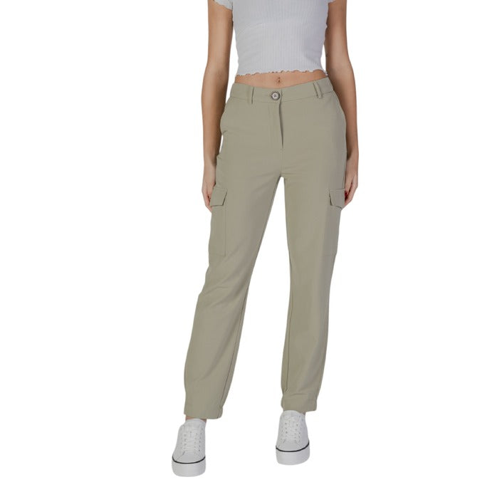 B.young Hose Damen Beige Einfarbig Für Frühling Sommer