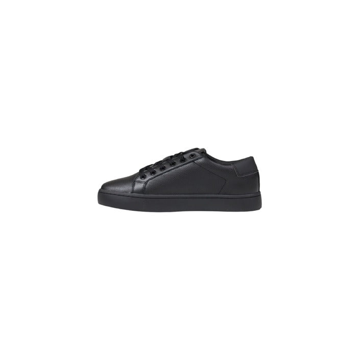 Calvin Klein Jeans men's black leather sneakers