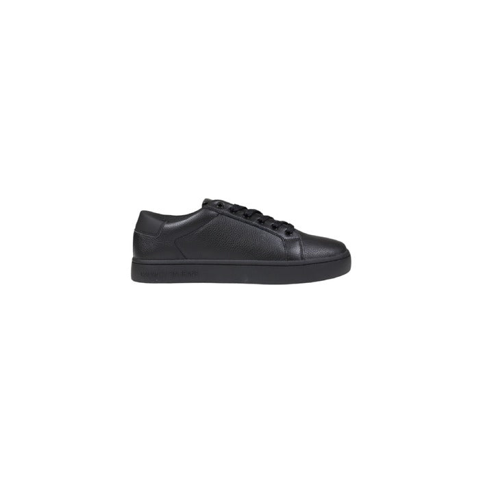Calvin Klein Jeans men's black leather sneakers