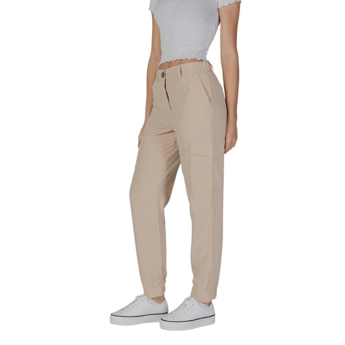 B.young Hose Damen Beige Einfarbig Für Frühling Sommer