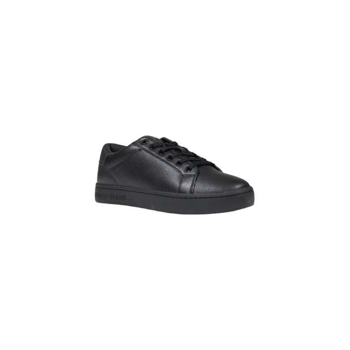 Calvin Klein Jeans men's black leather sneakers