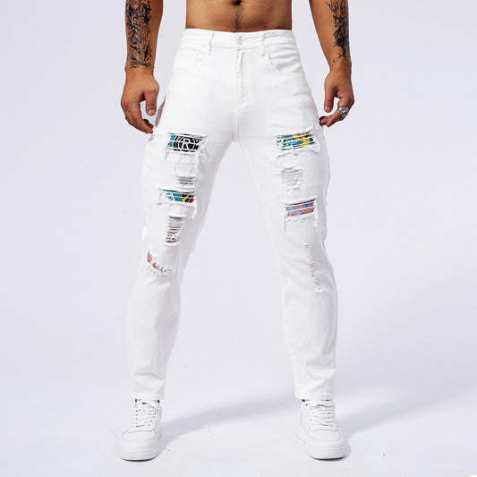 Hole Patch Washed Jeans Entdecken Sie die stylischen Hole Patch Washed Jeans,