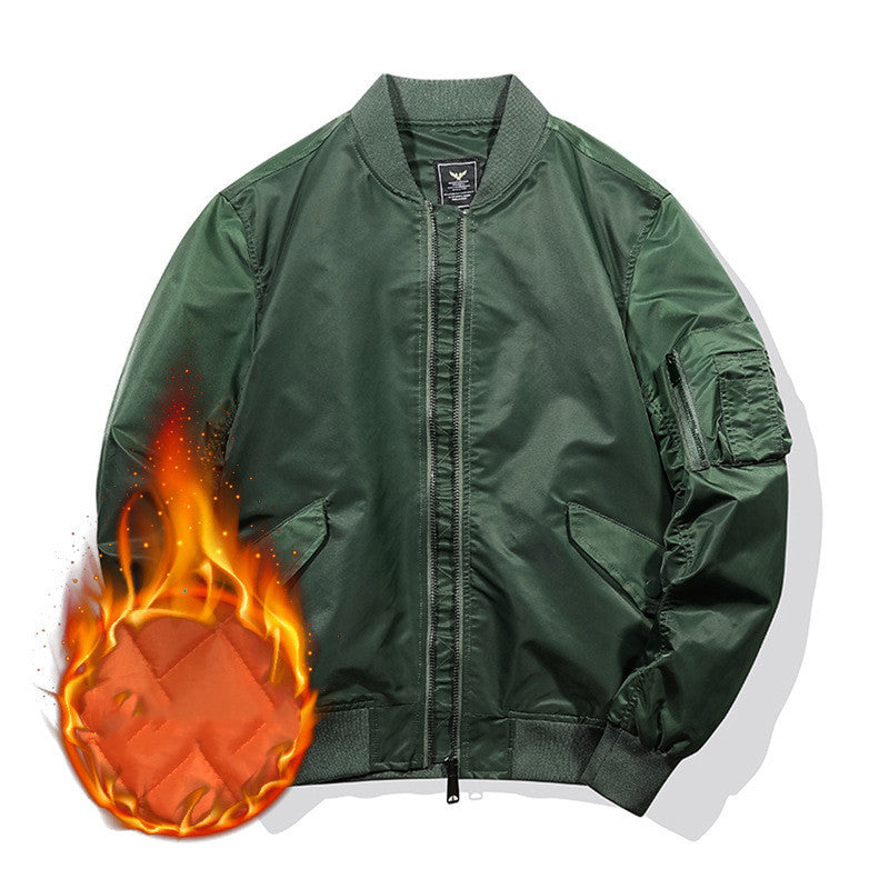 Aviator-Jacke, bestickte Baseballjacke für Herren
