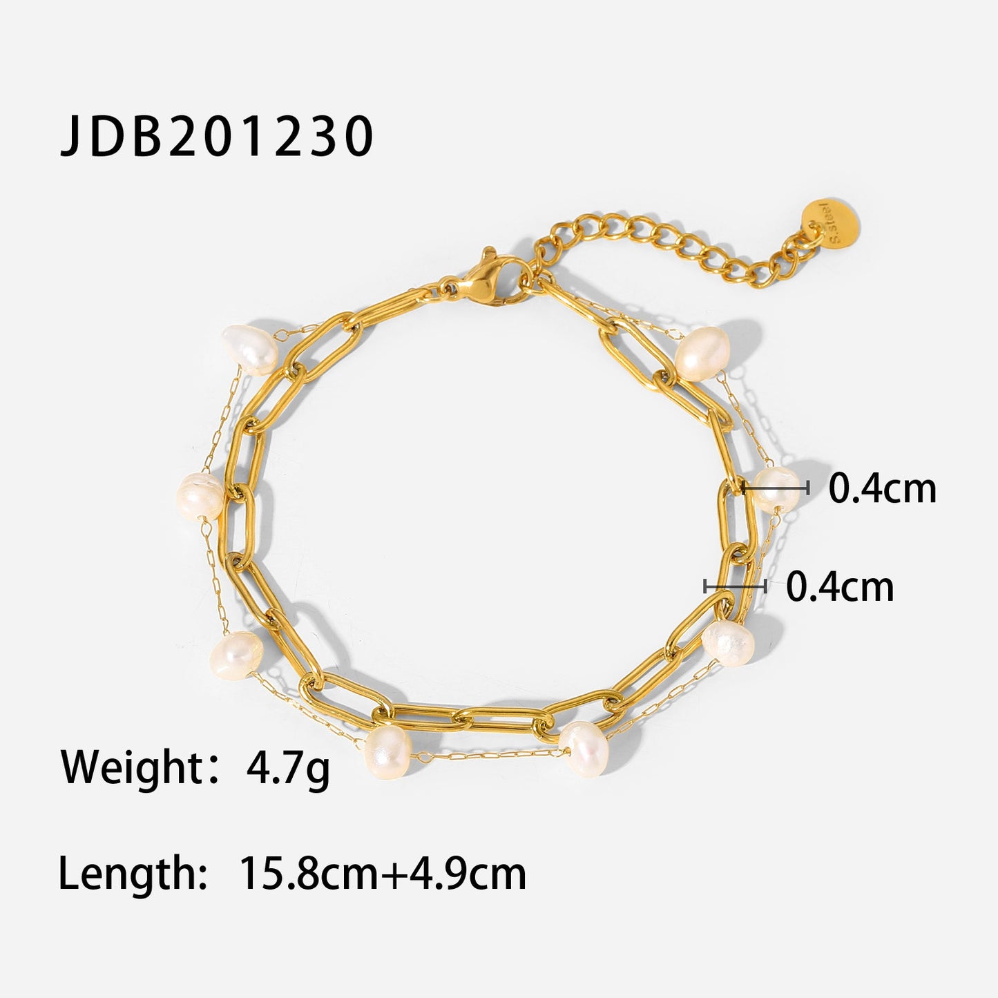 Französisches Elegantes Armband – Damen Süßwasserperlen-Armband