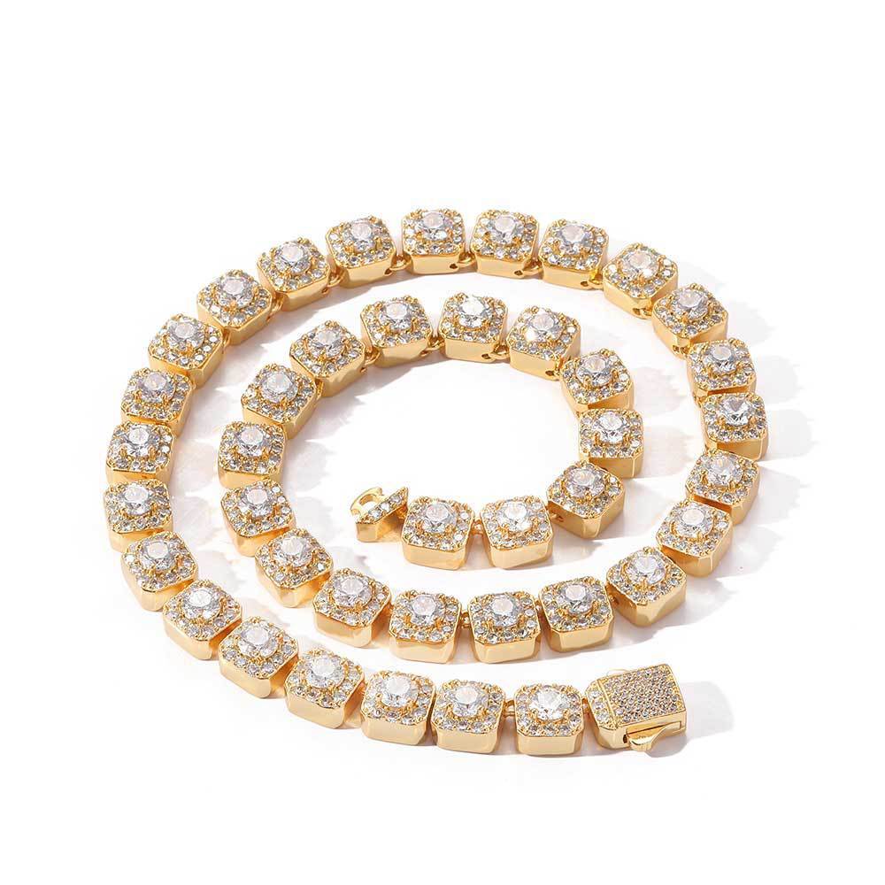 10 mm Federklemmen-Verschluss Quadratische Rock Candy Kette