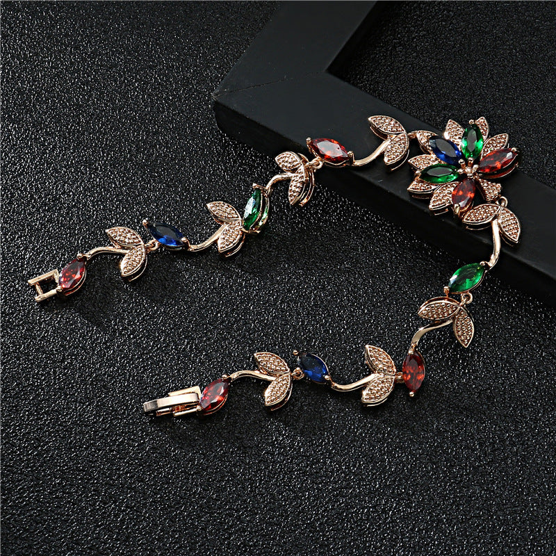 Armband mit 3A Zirkon in Weißgold und Roségold für Damen