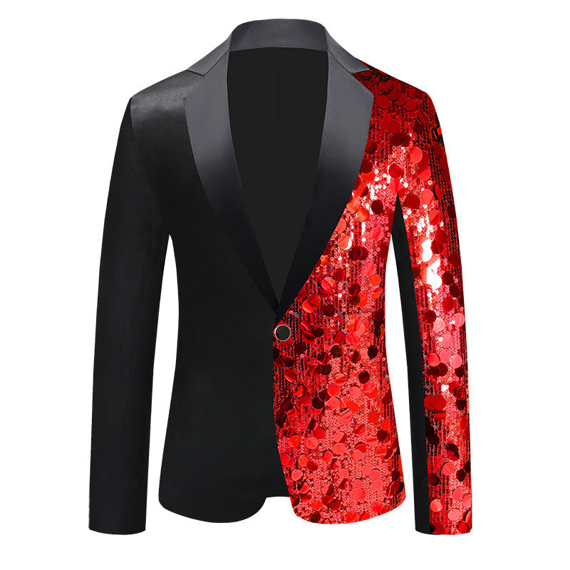 men's sequin jacket dance suit