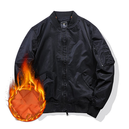 Aviator-Jacke, bestickte Baseballjacke für Herren