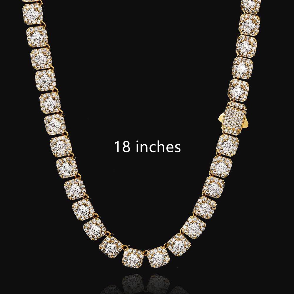 10 mm Federklemmen-Verschluss Quadratische Rock Candy Kette