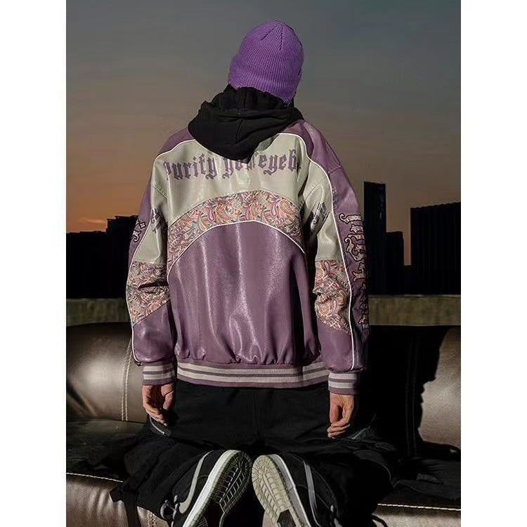 PU Leather Baseball Uniform for Men