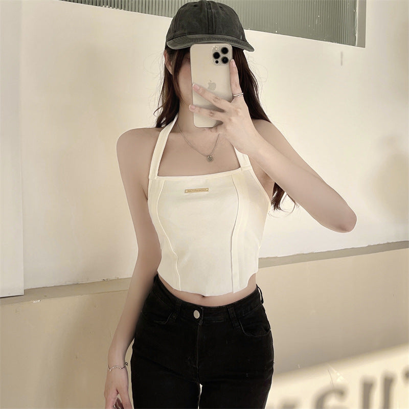 White Halter Camisole – Stylish crop top for women