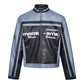 American motorcycle jacket with contrast stitching – fashionable PU leather look for spring and autumn