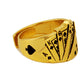24K Vergoldeter Sandgold-Ring – Ethnischer Stil mit Diamantform