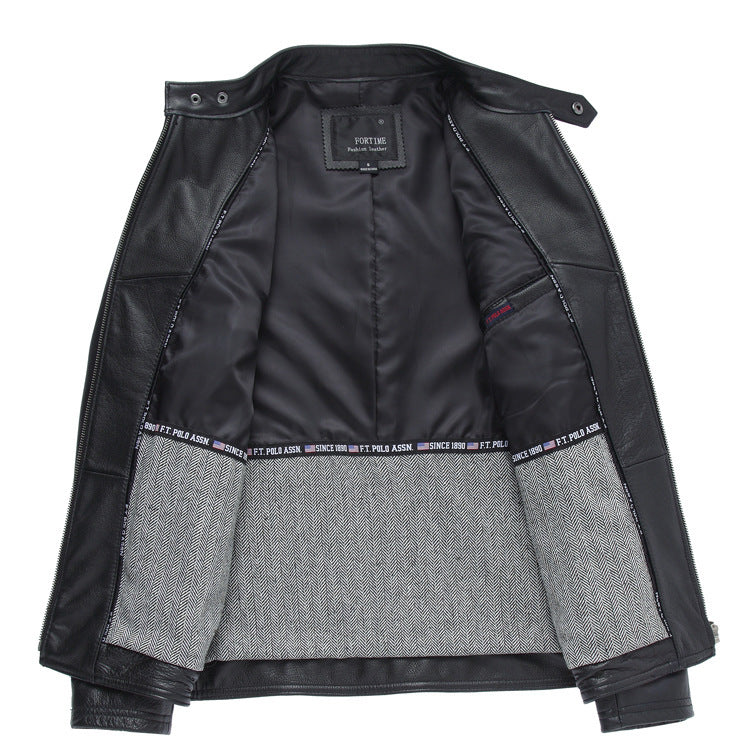 Casual leather jacket