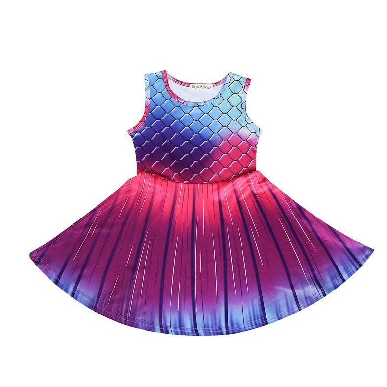 Meerjungfrau-Farben Tank-Top Kleid