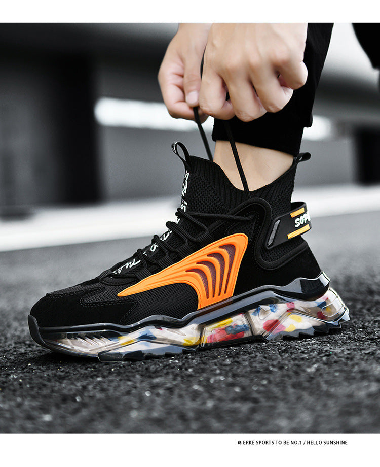 Zapatos de plataforma altos de palomitas de maíz deportivos informales de moda de gran tamaño: zapatos casuales elegantes y funcionales