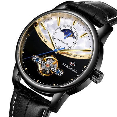 Luxurious automatic watch with world time and tourbillon function 