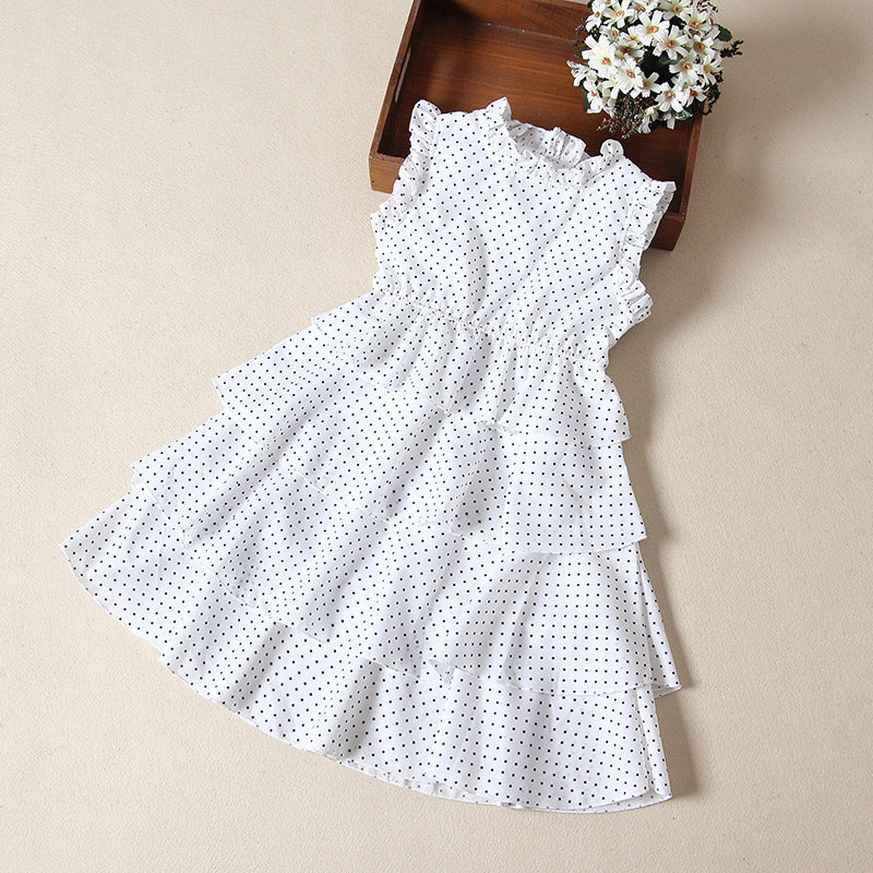Sommerkleid für Mädchen im ausländischen Stil mit kurzen Ärmeln