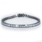 Sterling Silver Bracelet with Square Diamonds – Real Gold Plated 