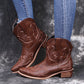 Women's Cowboy Boots - Embroidered Western Wedge Boots